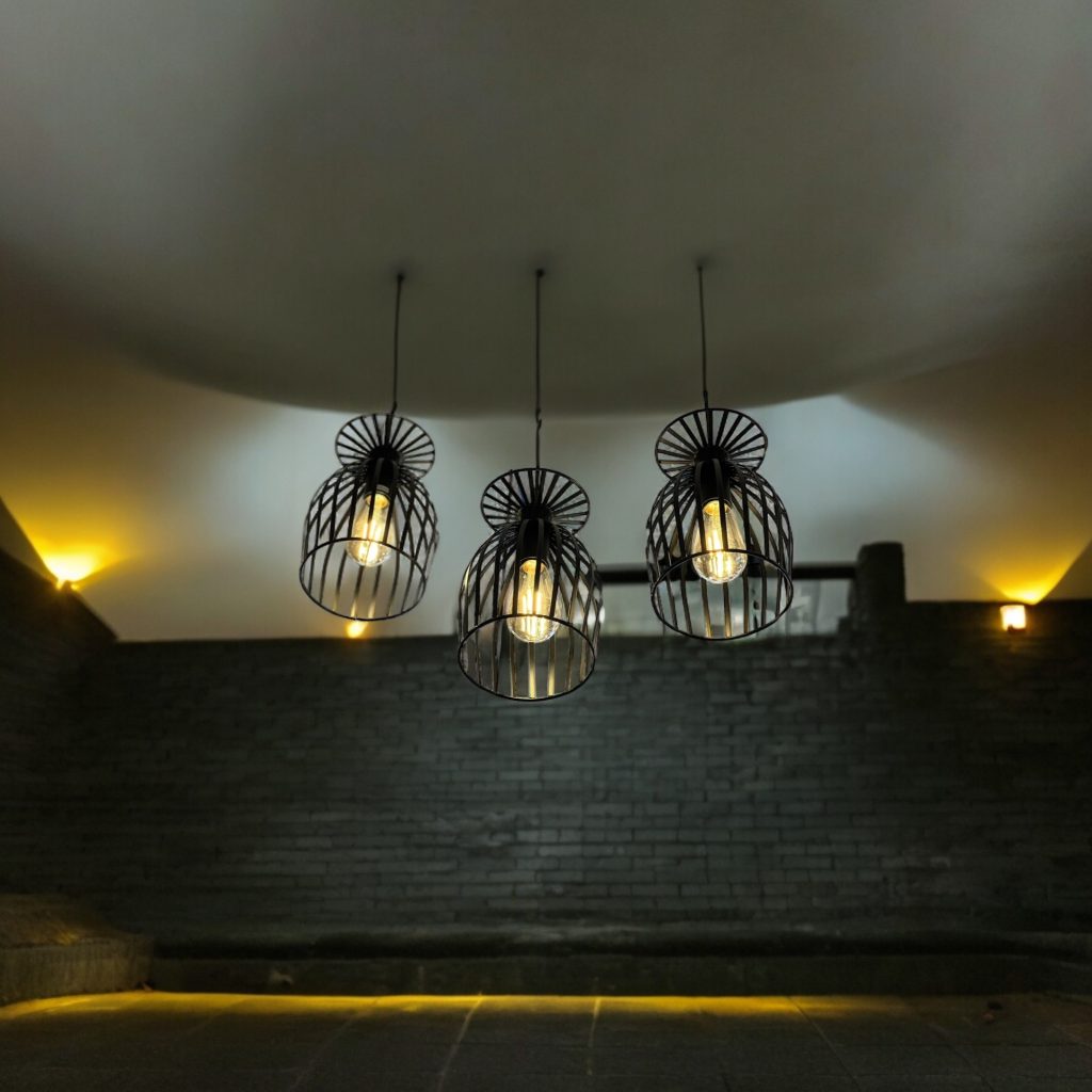 3 Gold bulb LED ceiling light, Bird cage design – Thepe Stores - Led Light For Bird Cage Photo Display